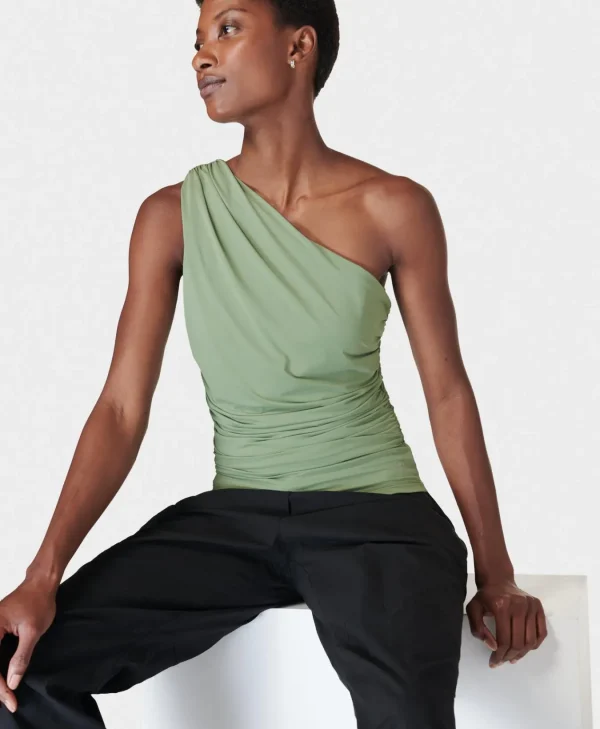 Sweaty Betty Asymmetric Gathered Bra Tank