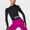 Sweaty Betty Athlete Crop Seamless Workout Zip Up