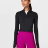 Sweaty Betty Athlete Crop Seamless Workout Zip Up