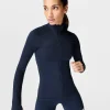 Sweaty Betty Athlete Doubleweight Seamless Workout Zip Up