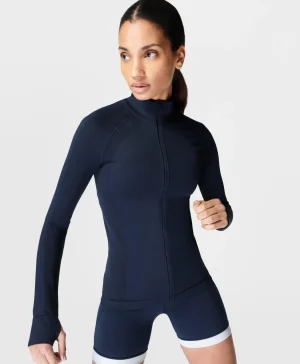 Sweaty Betty Athlete Doubleweight Seamless Workout Zip Up