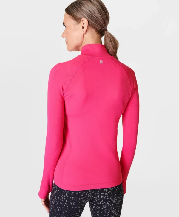 Sweaty Betty Athlete Doubleweight Seamless Workout Zip Up