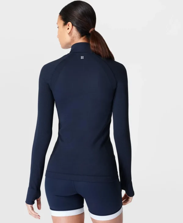 Sweaty Betty Athlete Doubleweight Seamless Workout Zip Up