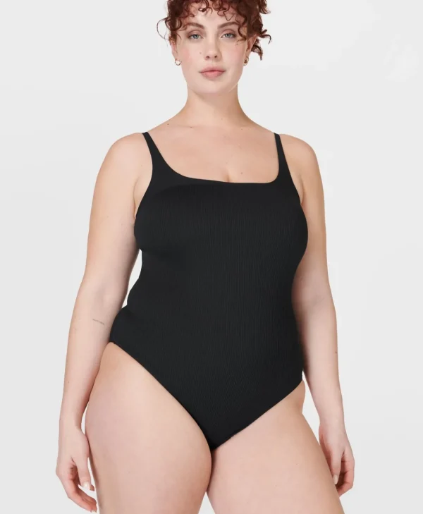 Sweaty Betty Capri Crinkled Scoop Neck Swimsuit