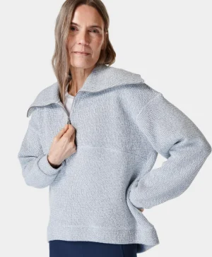 Sweaty Betty Restful Boucle Half Zip Sweatshirt