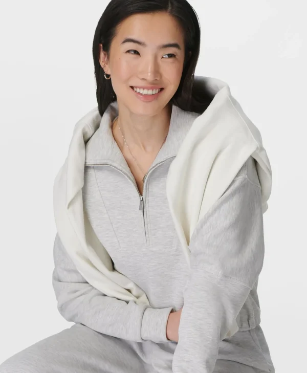 Sweaty Betty Sand Wash Funnel Neck Half Zip