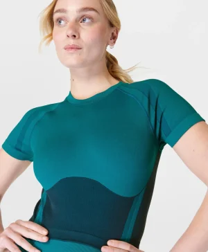 Sweaty Betty Silhouette Sculpt Seamless Short Sleeve Top